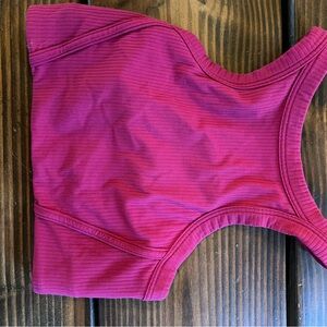 Lululemon Ribbed Magenta Crop Top